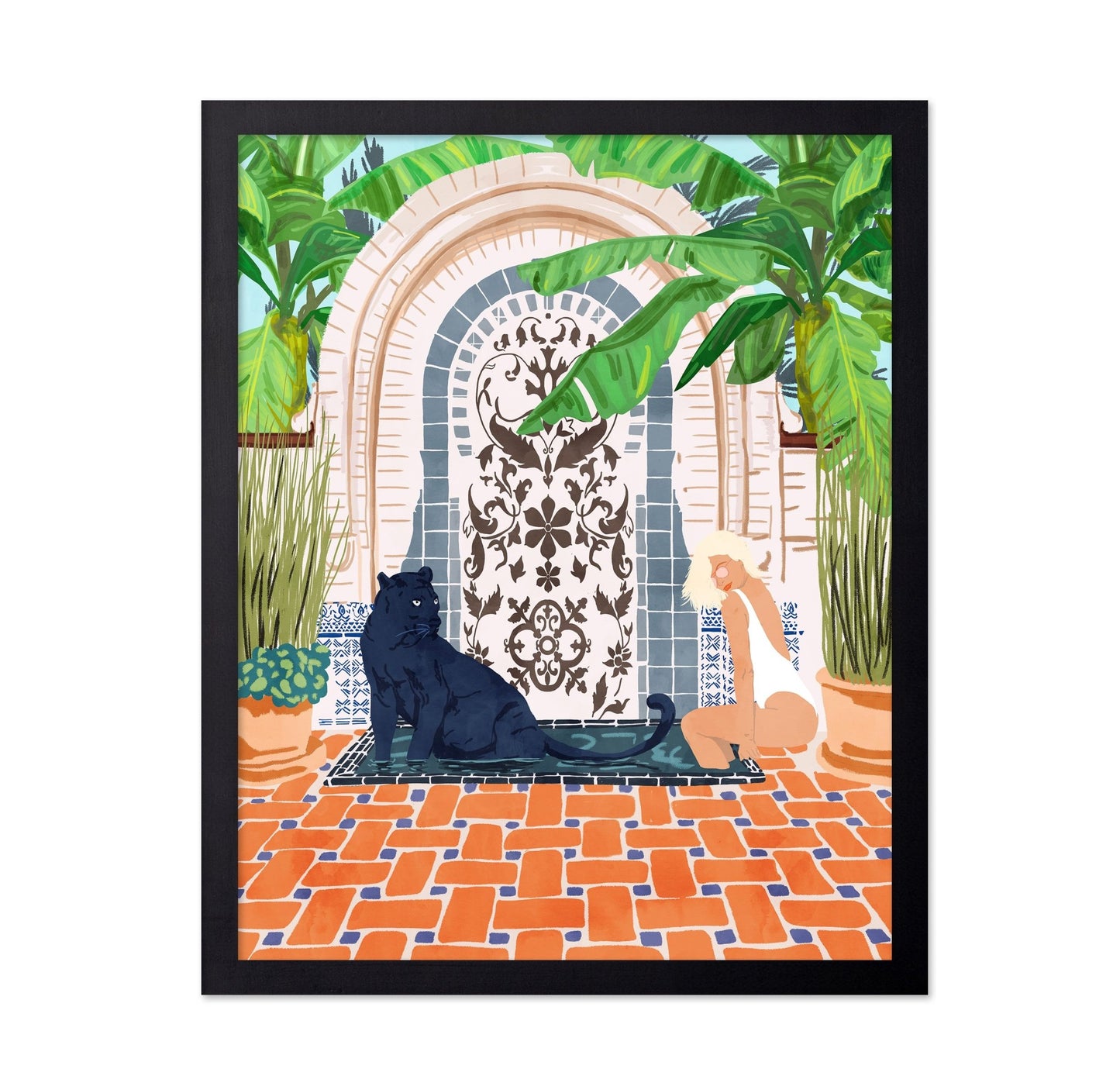 Panther Courtyard Scene