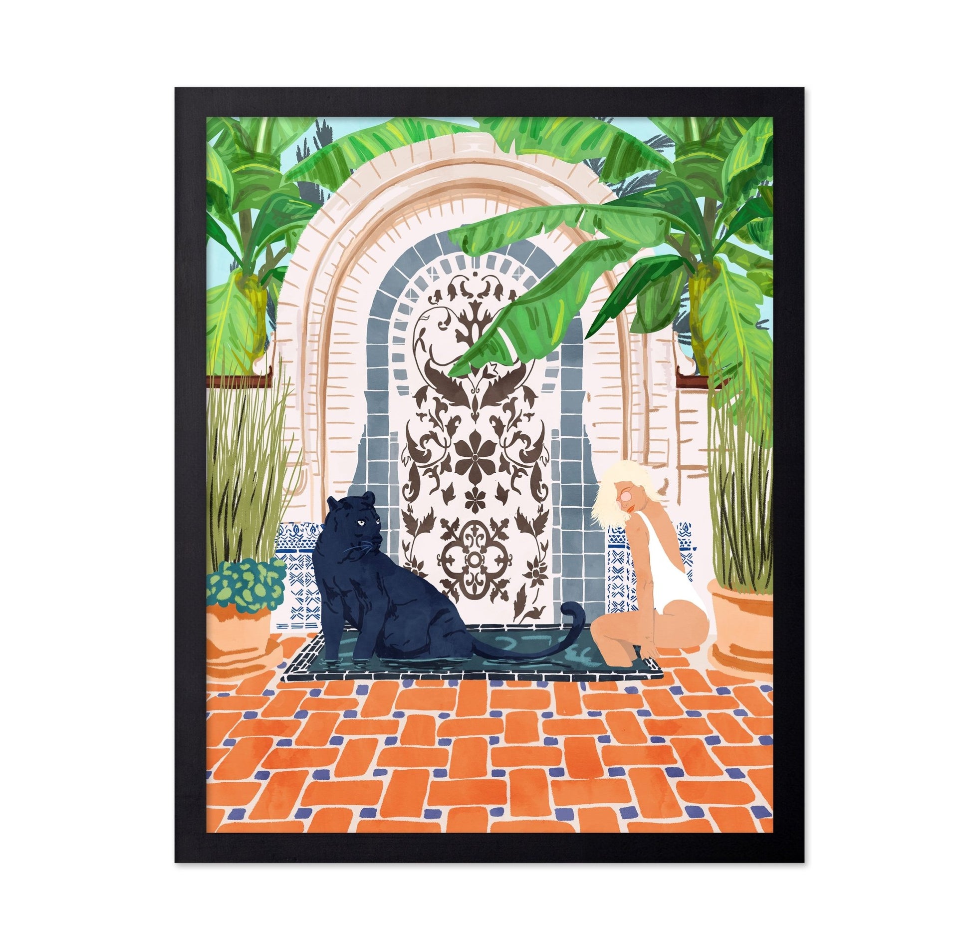 Panther Courtyard Scene