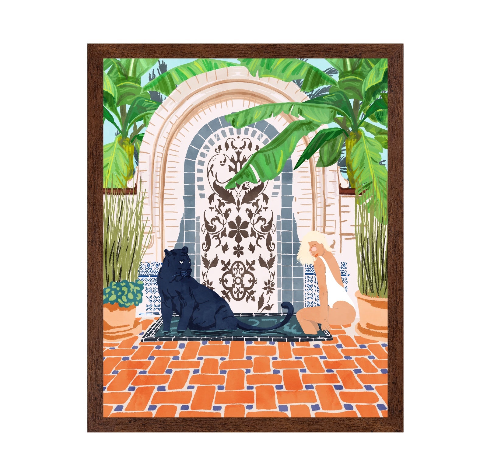 Panther Courtyard Scene