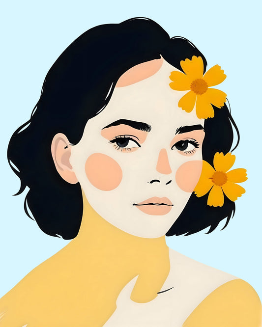 Floral Portrait Woman No4