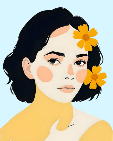Floral Portrait Woman No4