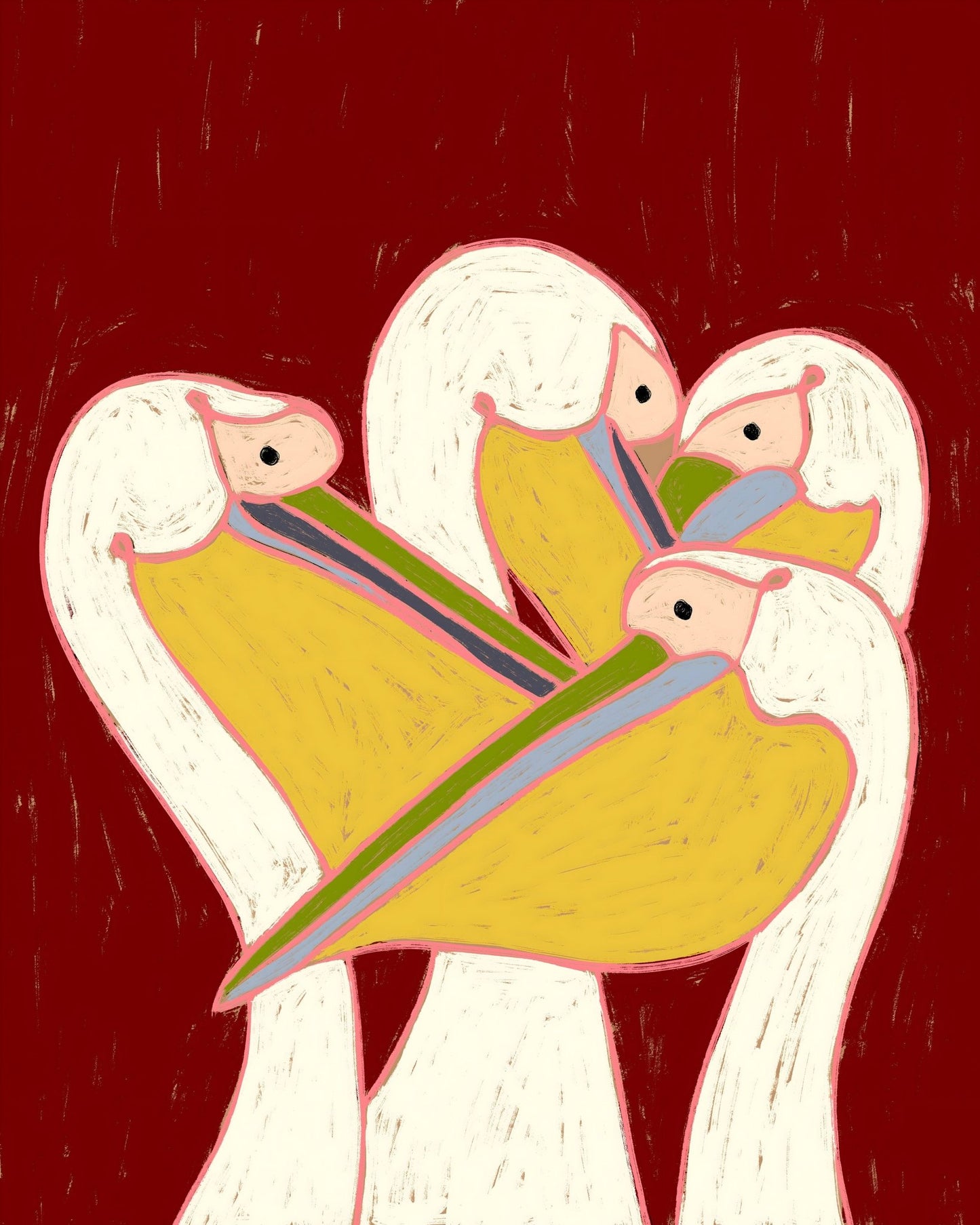 Abstract Bird Embrace