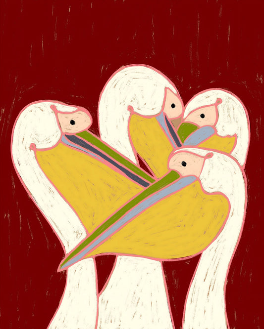 Abstract Bird Embrace