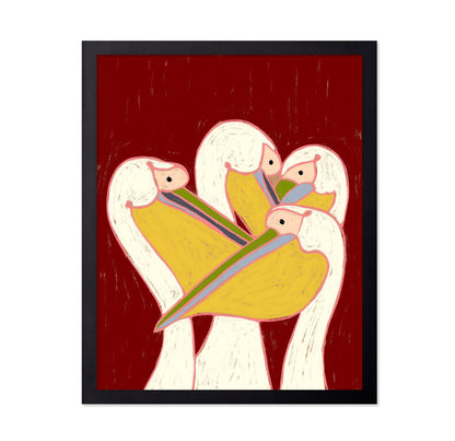 Abstract Bird Embrace