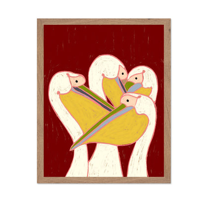 Abstract Bird Embrace