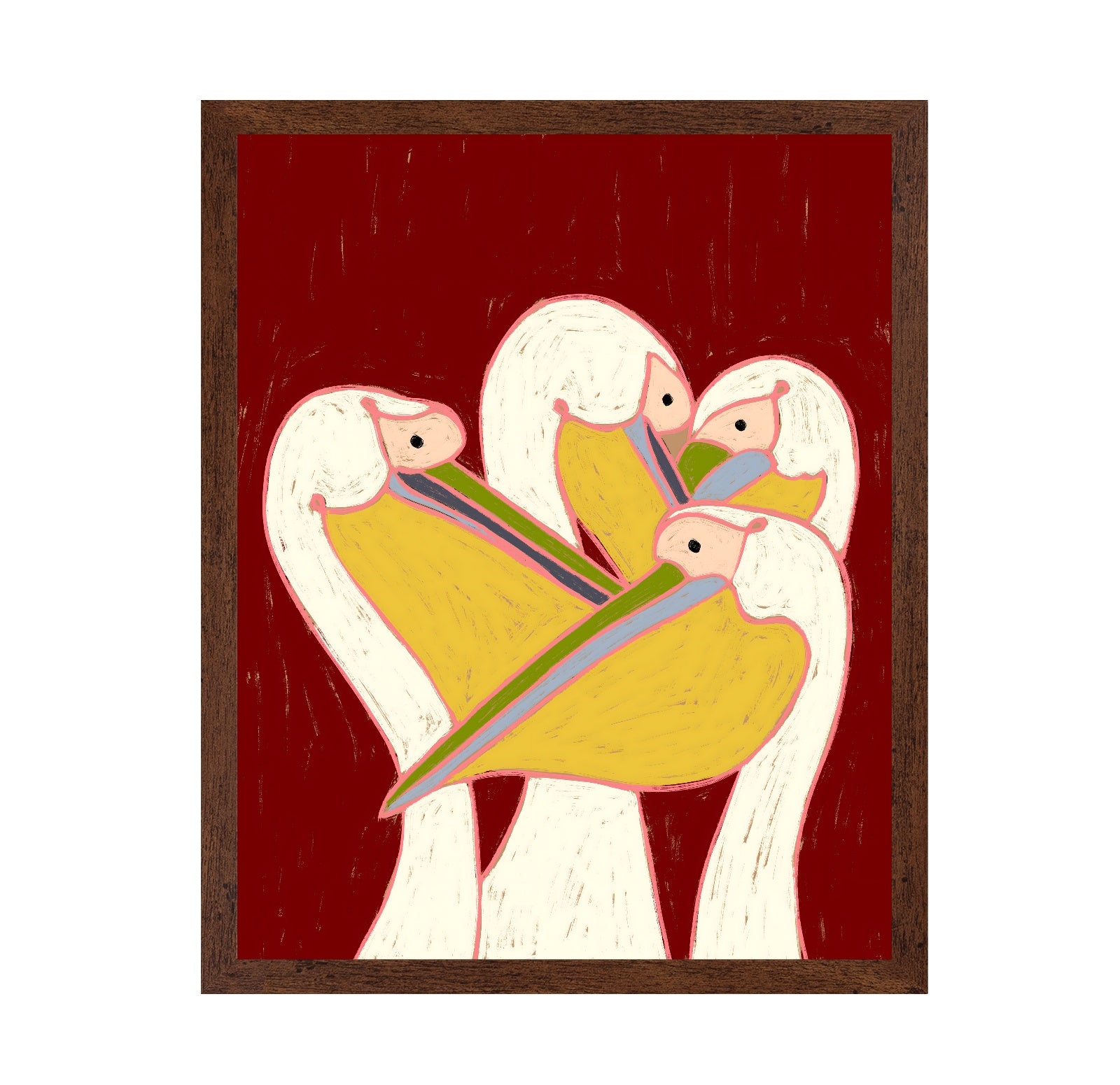Abstract Bird Embrace