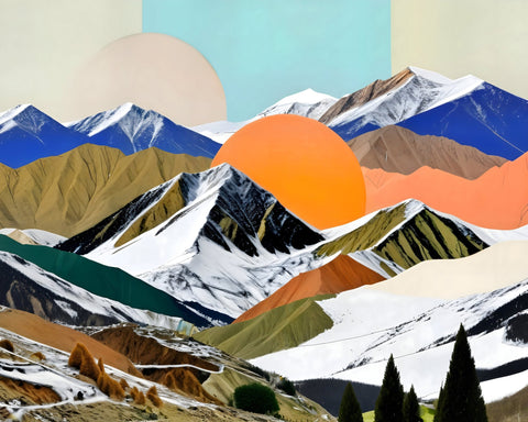 Colorful Mountain Collage