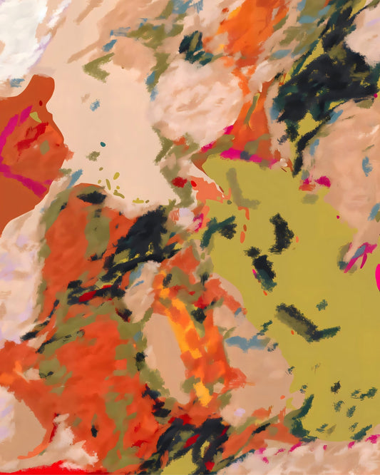 Warm Abstract Brushstrokes