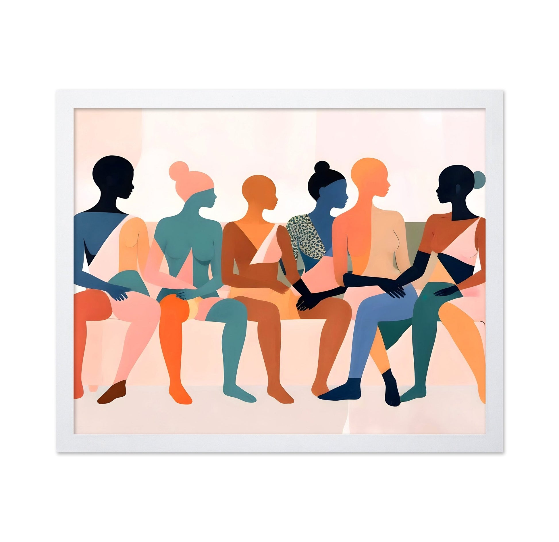 Colorful Women Sitting