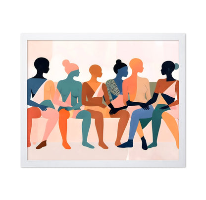 Colorful Women Sitting