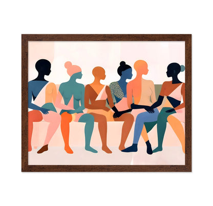 Colorful Women Sitting