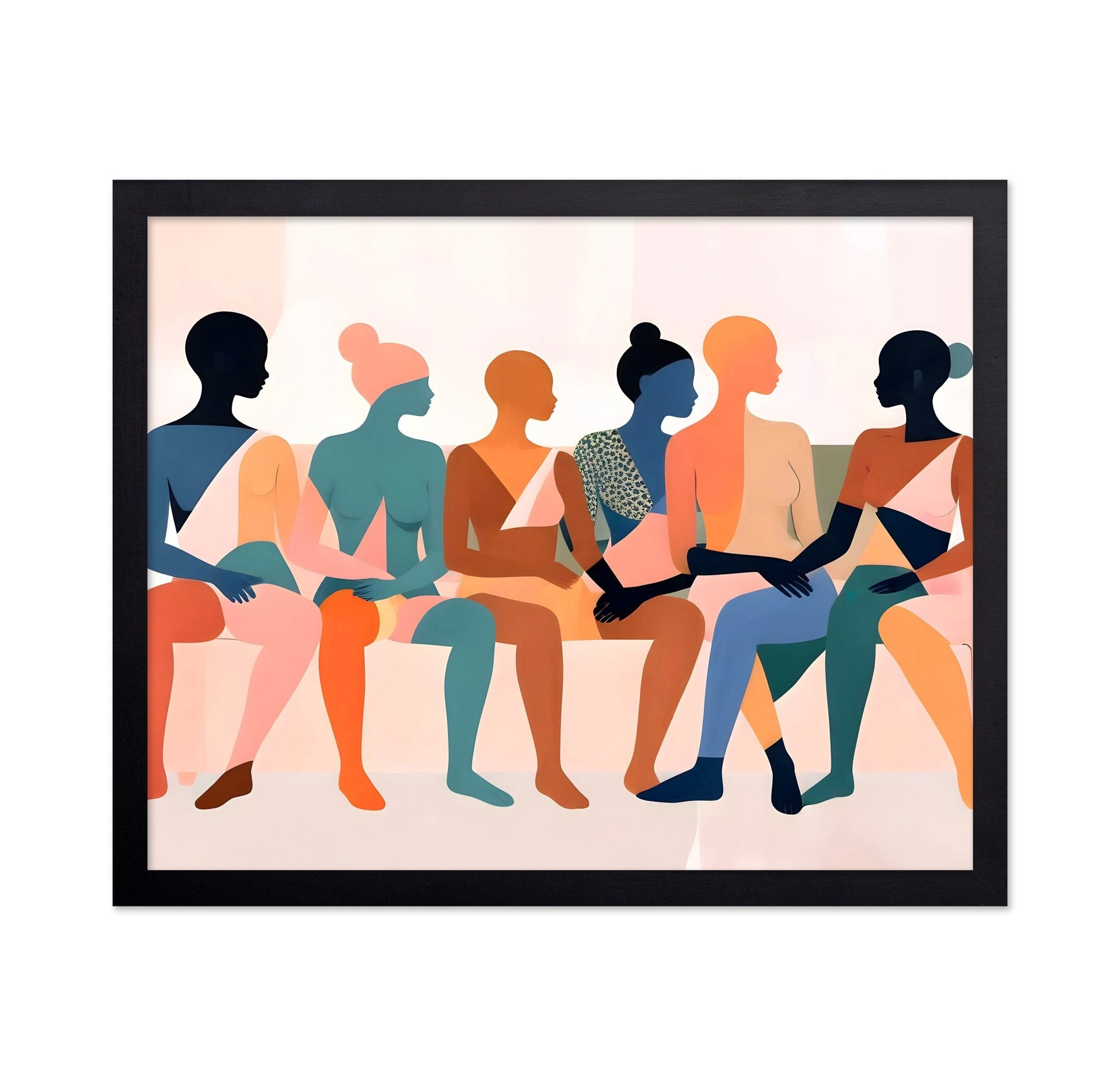 Colorful Women Sitting