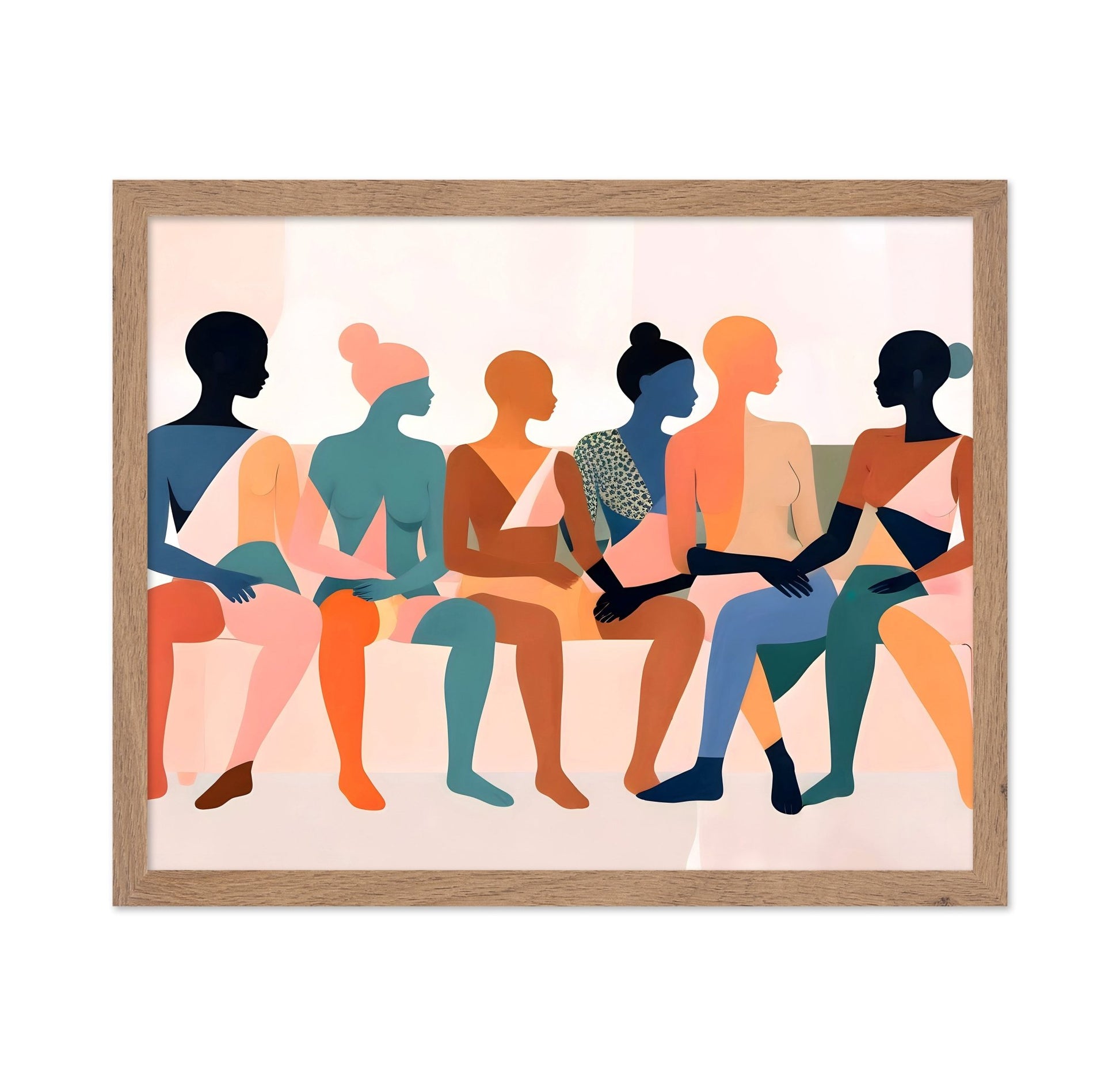 Colorful Women Sitting