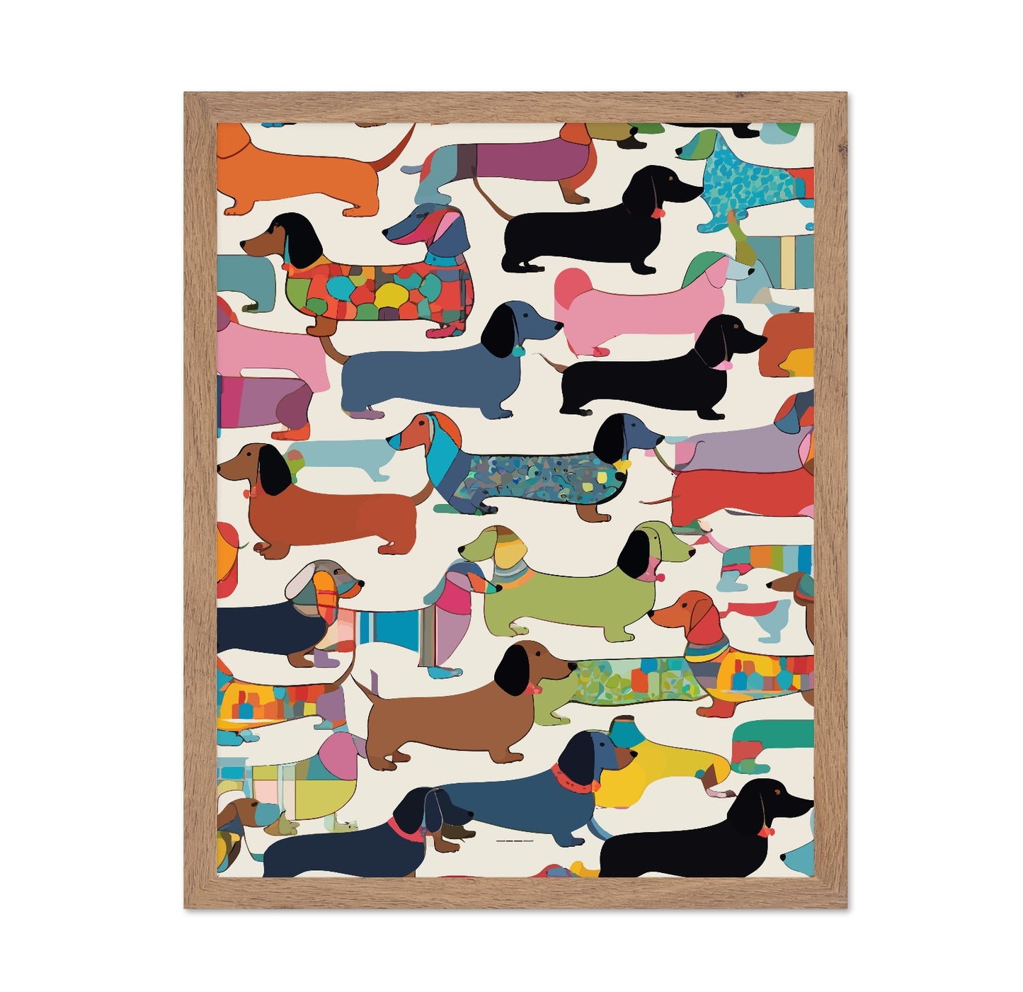 Colorful Dachshund Pattern