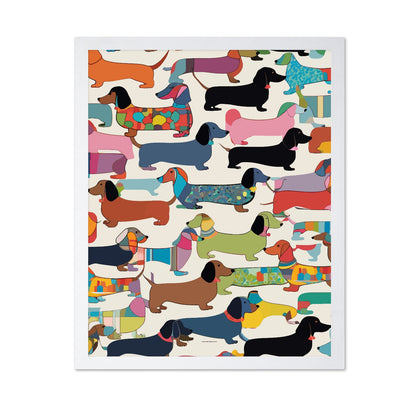 Colorful Dachshund Pattern