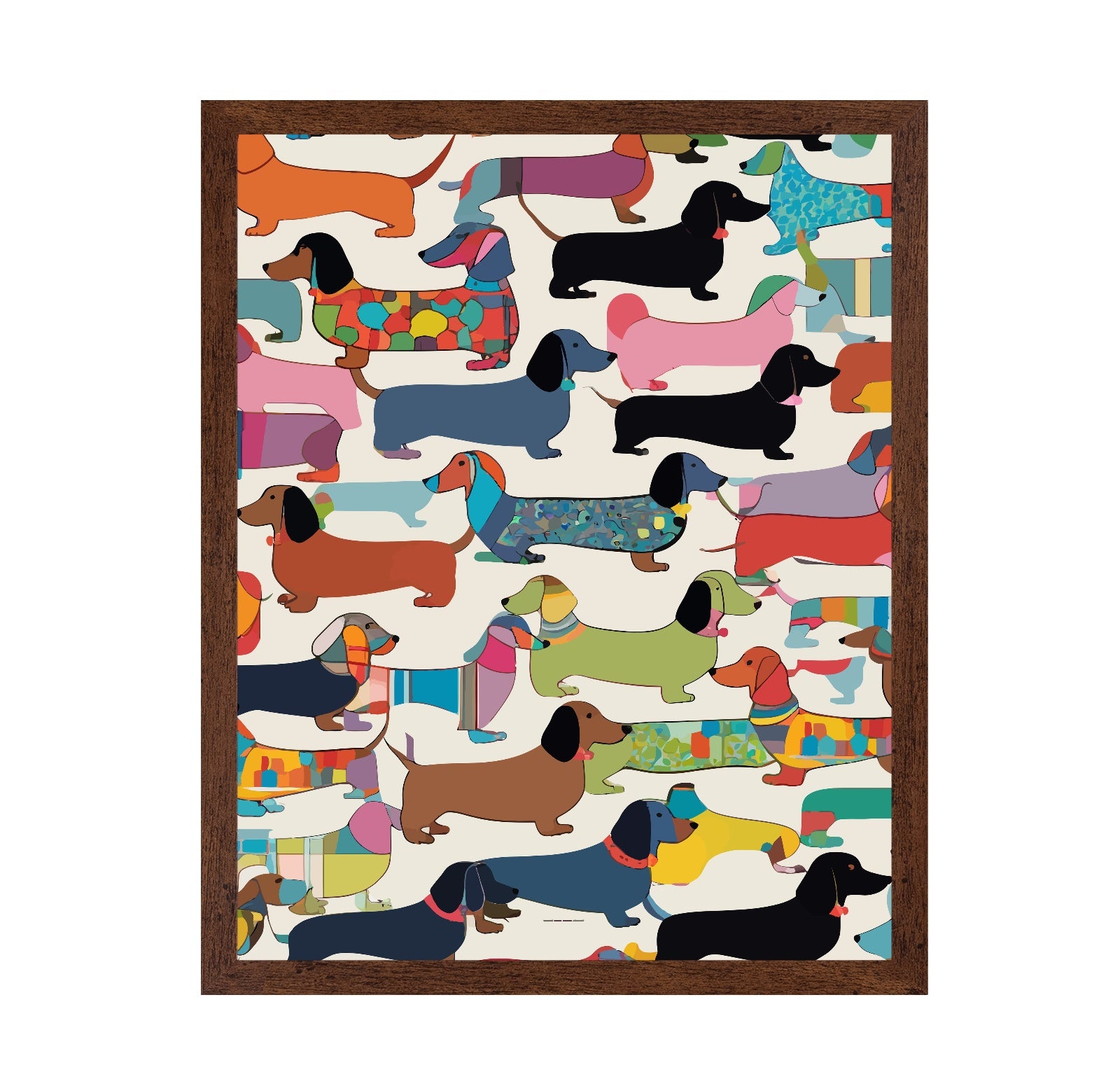 Colorful Dachshund Pattern