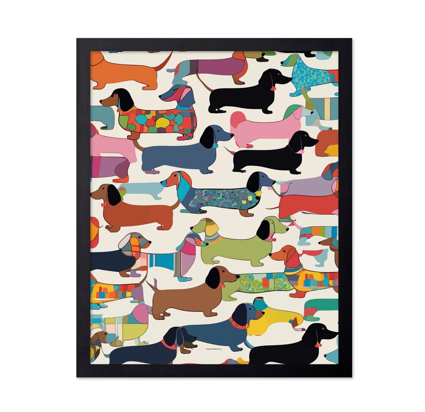 Colorful Dachshund Pattern