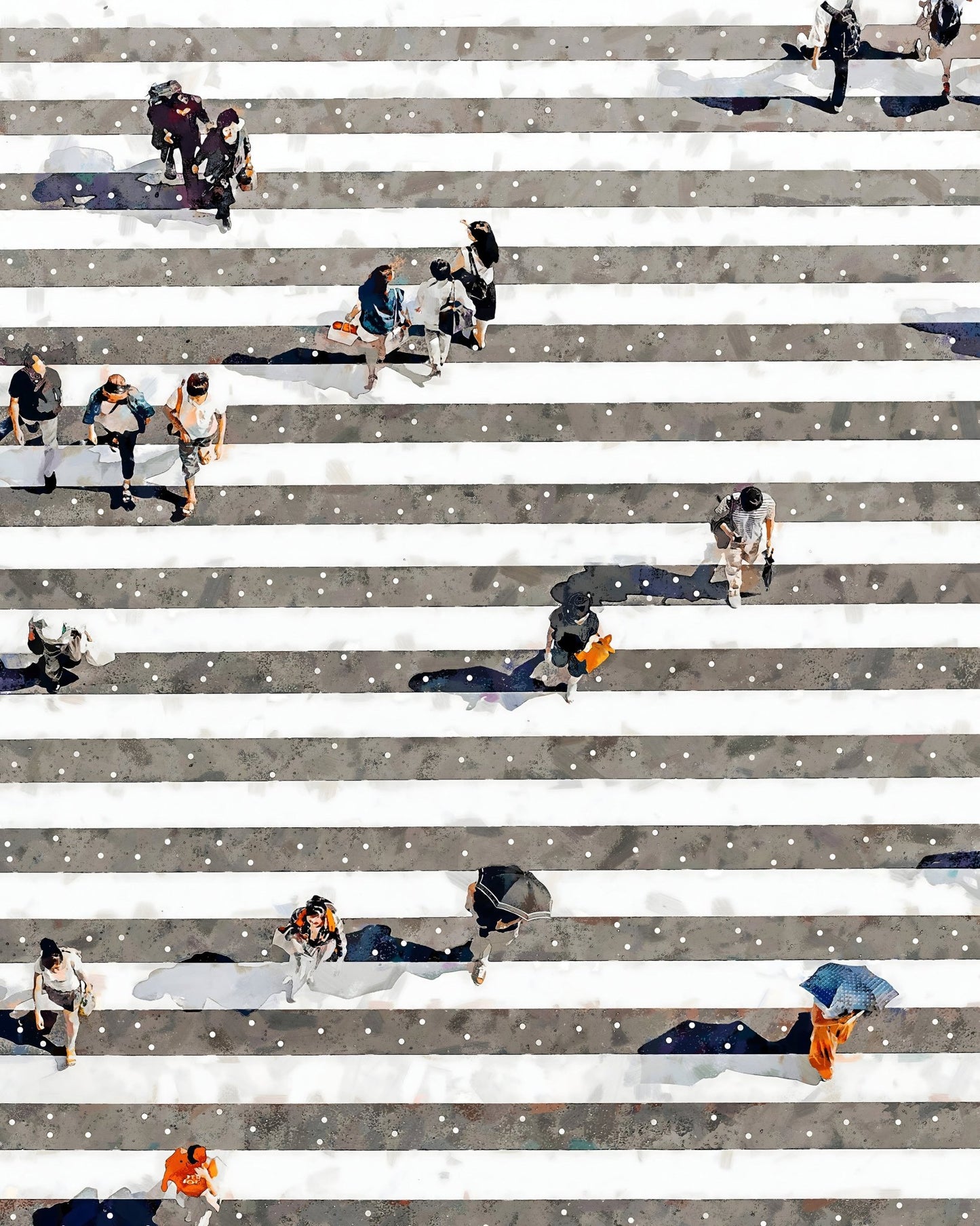 City Crosswalk Crowd