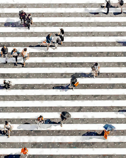 City Crosswalk Crowd
