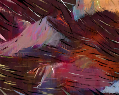Crimson Motion Abstract No1