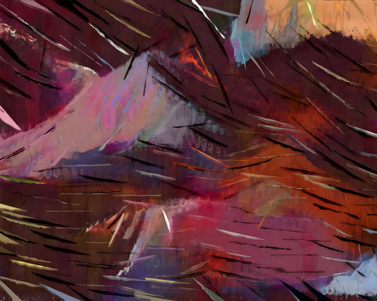 Crimson Motion Abstract No1