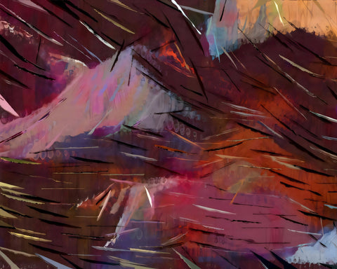 Crimson Motion Abstract No1