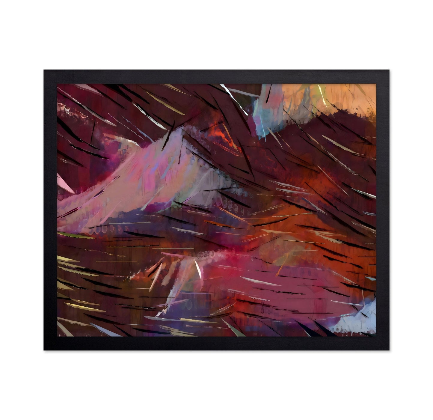 Crimson Motion Abstract No1