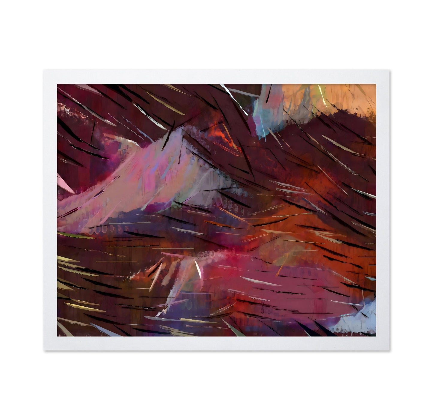 Crimson Motion Abstract No1