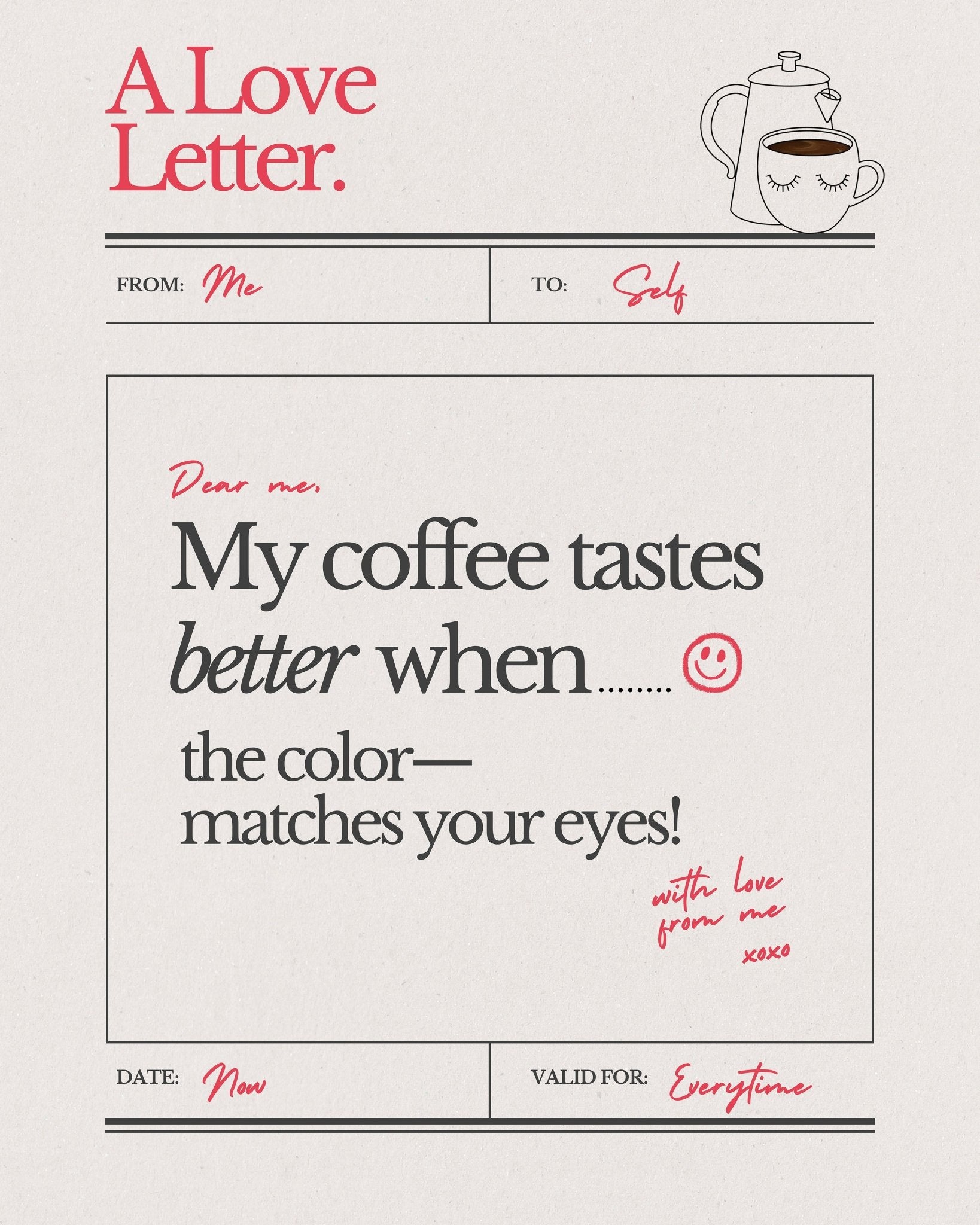 Coffee Love Letter