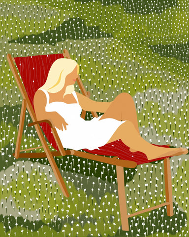 Woman in Meadow Chair