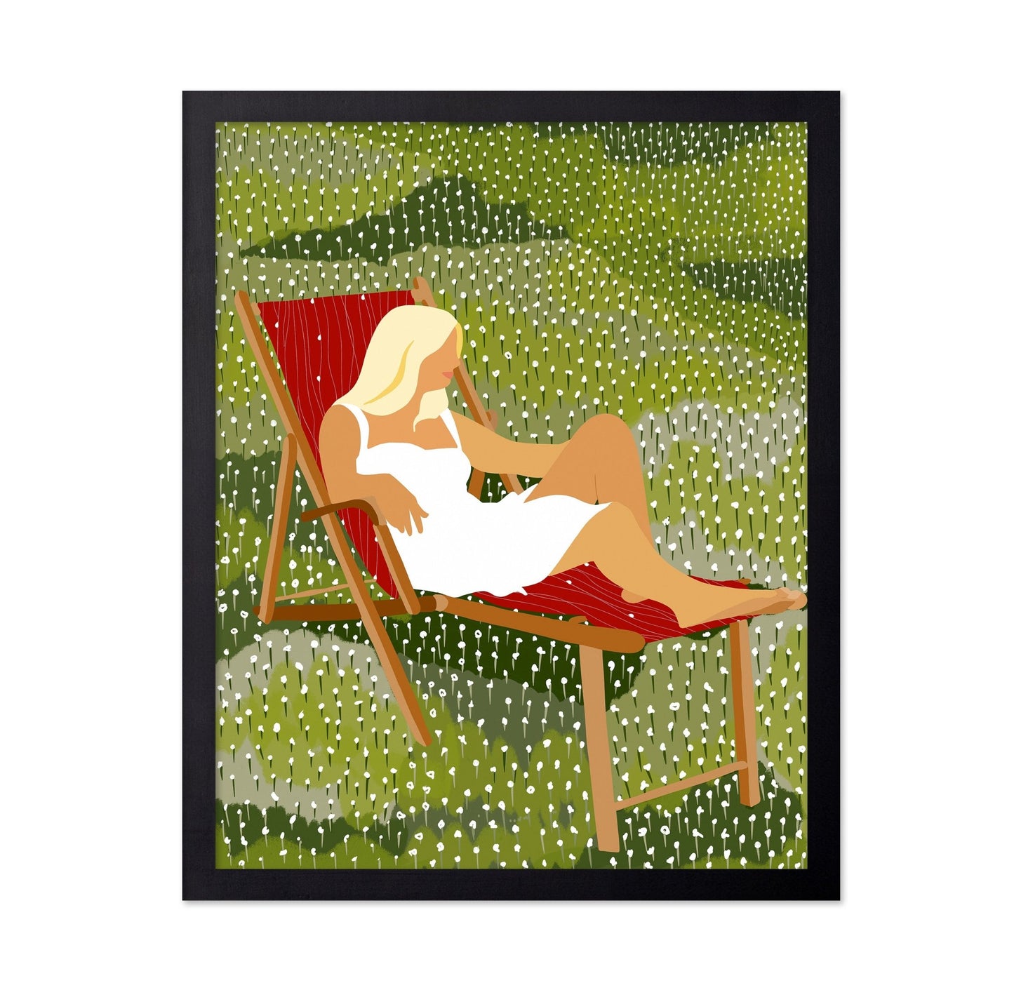 Woman in Meadow Chair