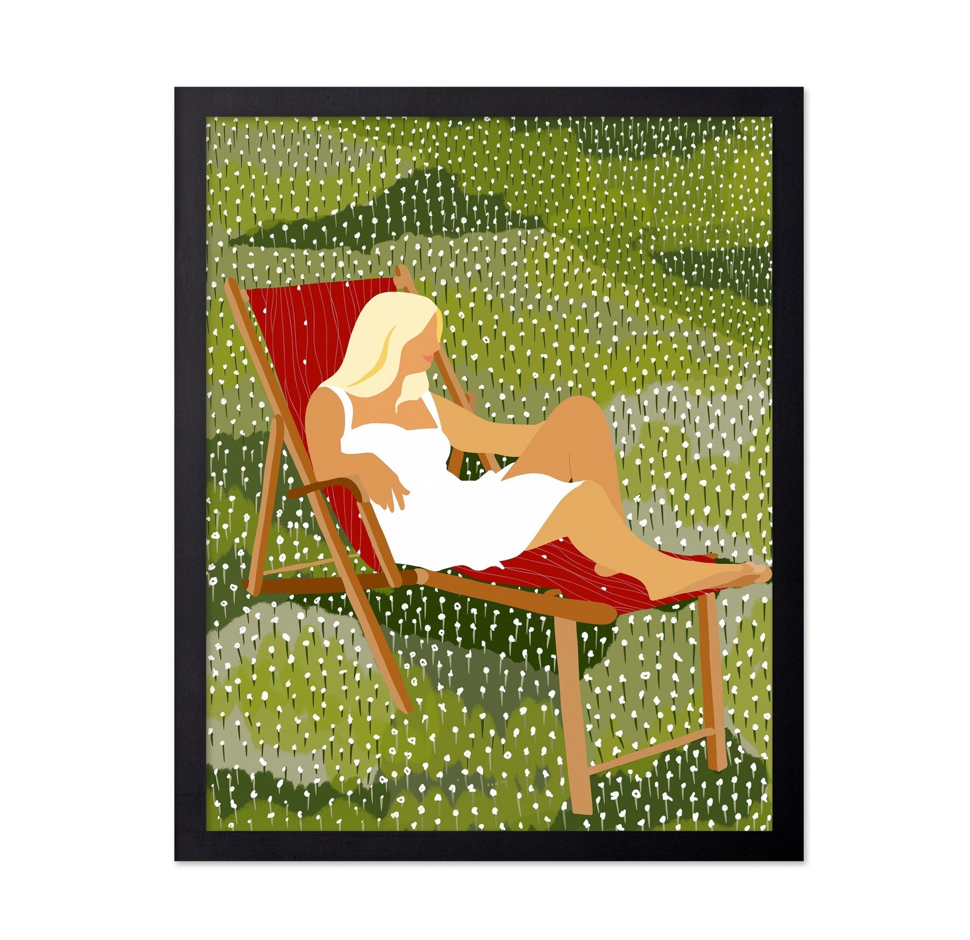 Woman in Meadow Chair