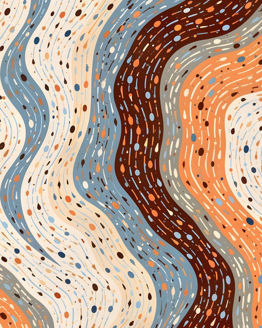 Flowing Dots Pattern