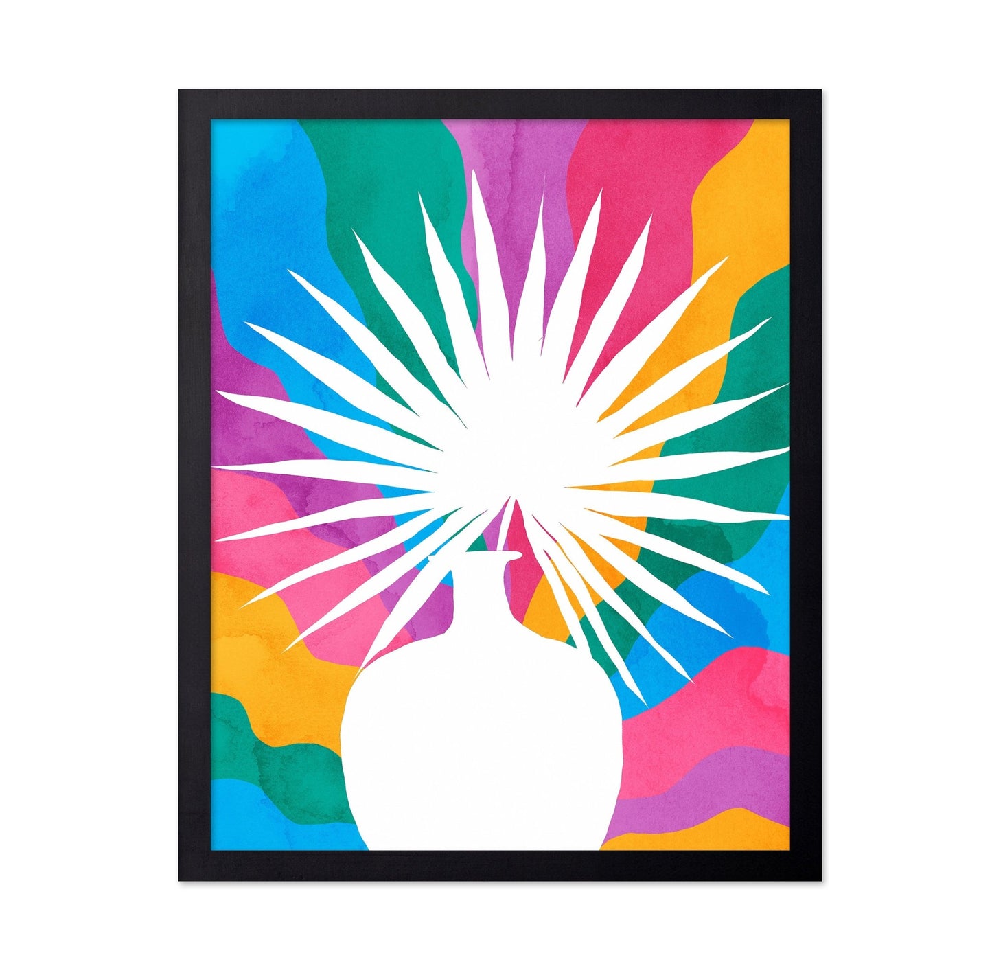 Colorful Palm Silhouette