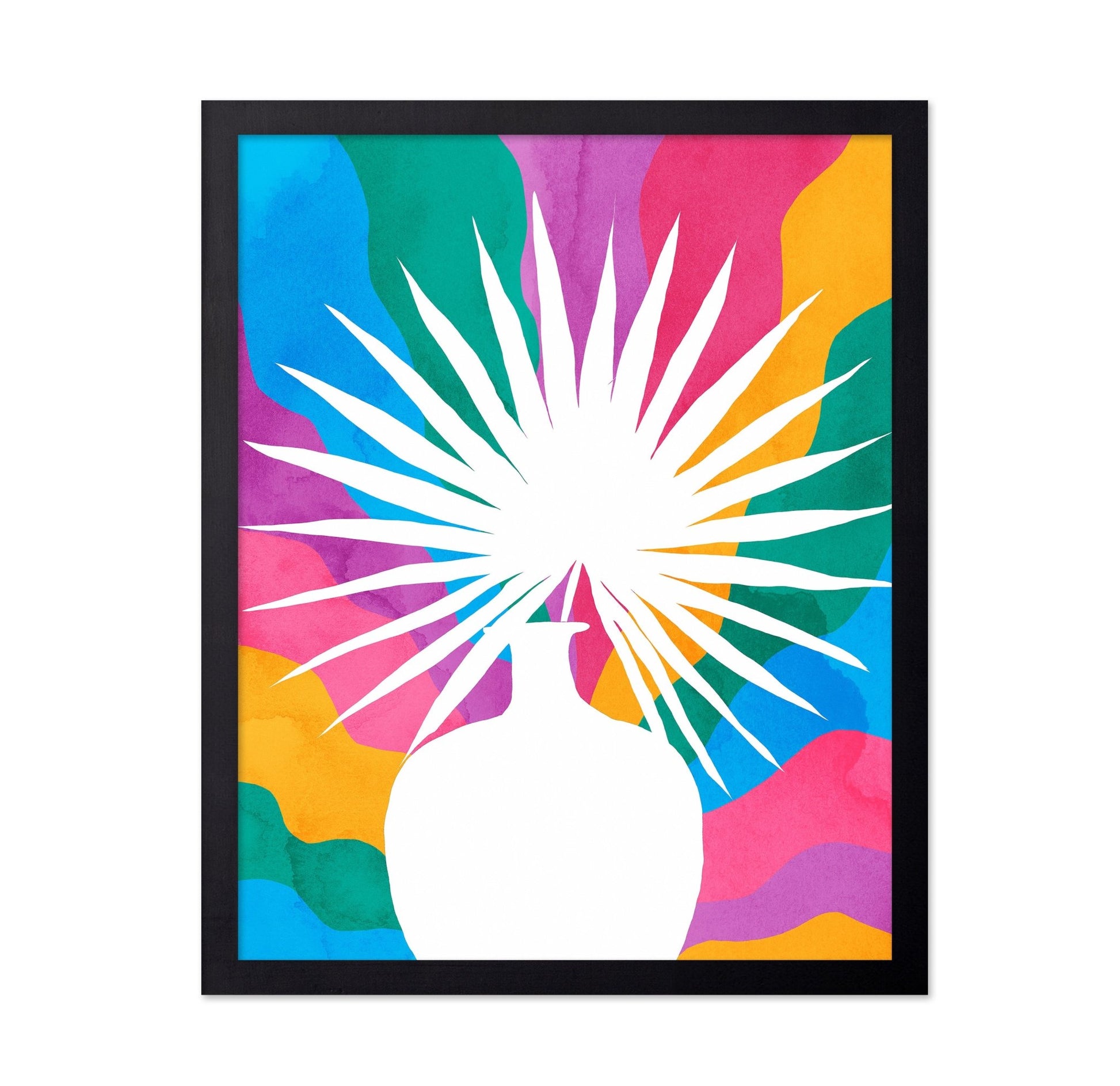 Colorful Palm Silhouette