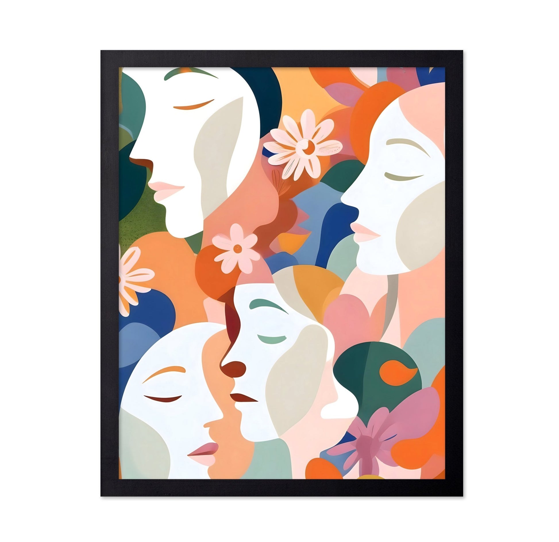 Abstract Faces Floral