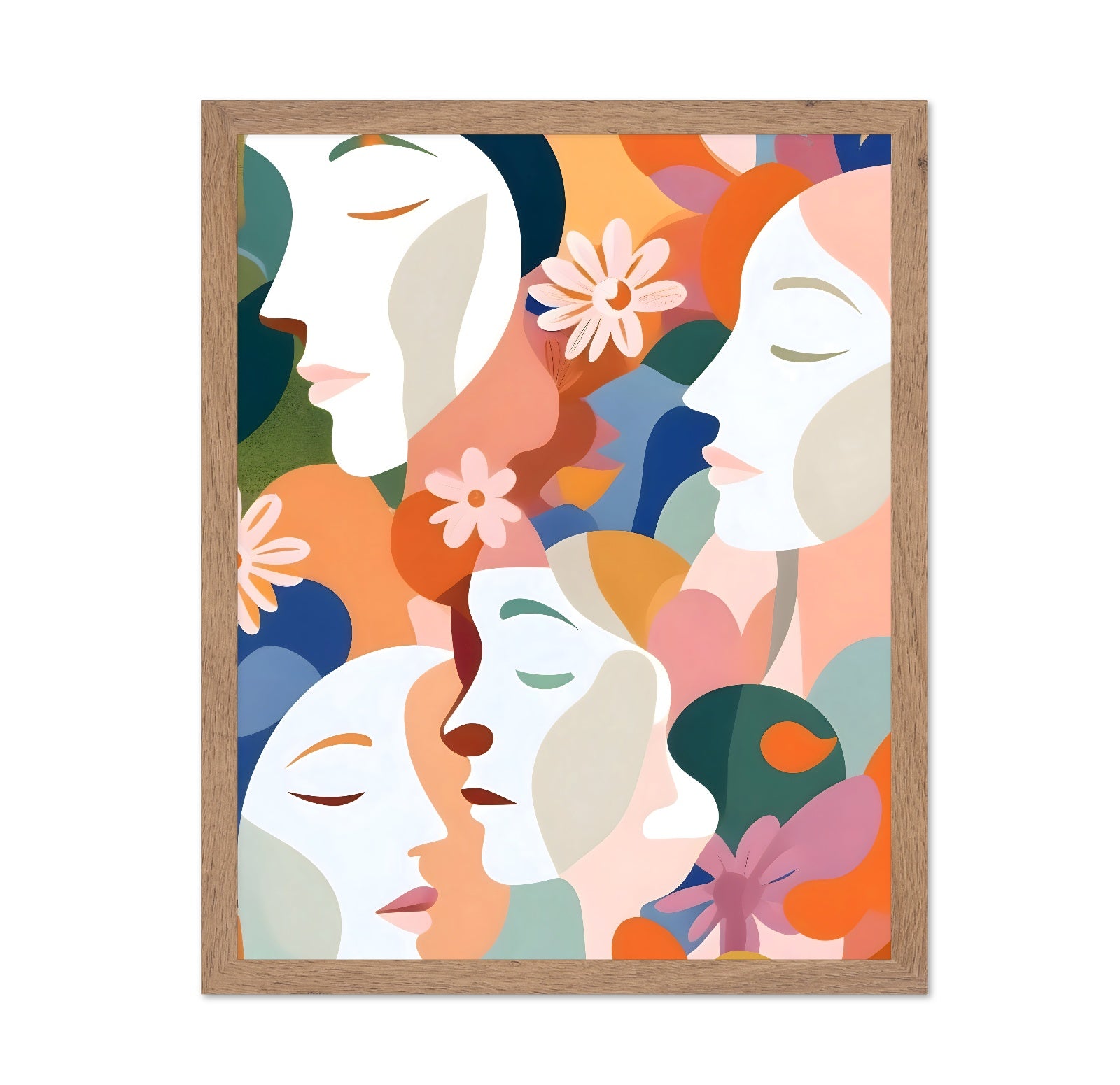 Abstract Faces Floral