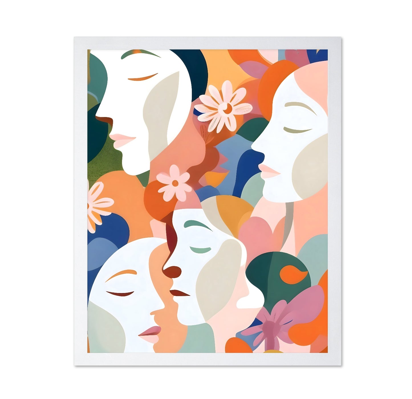 Abstract Faces Floral