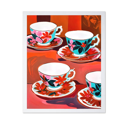 Floral Teacups Still Life