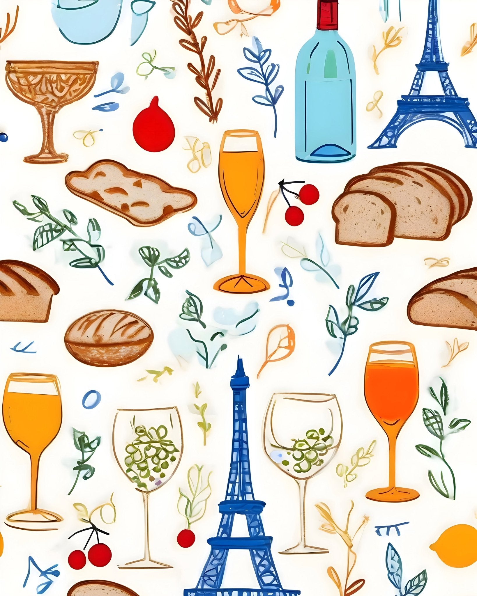 Paris Wine Pattern