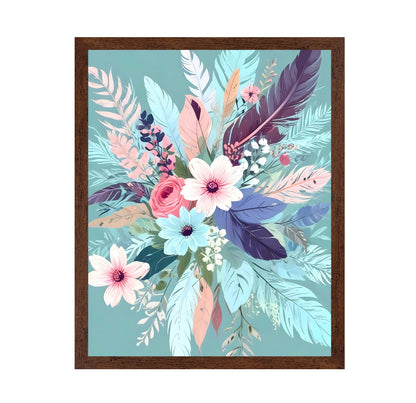 Pastel Floral Feathers