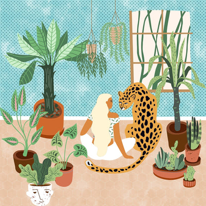 Indoor Jungle Leopard Scene