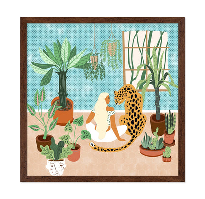 Indoor Jungle Leopard Scene