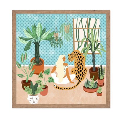 Indoor Jungle Leopard Scene