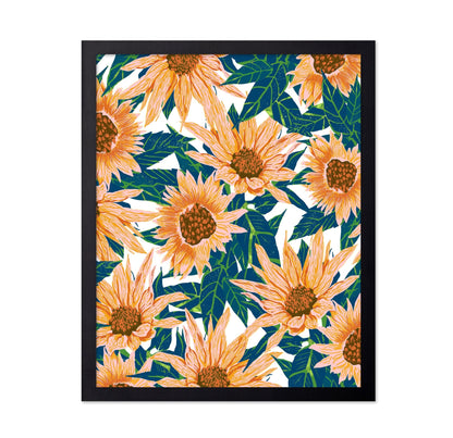 Sunflower Botanical Pattern