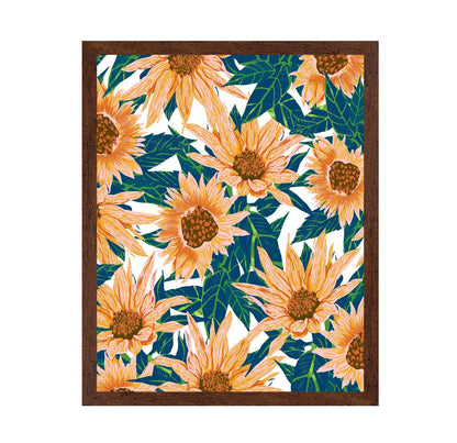 Sunflower Botanical Pattern