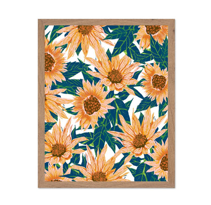 Sunflower Botanical Pattern