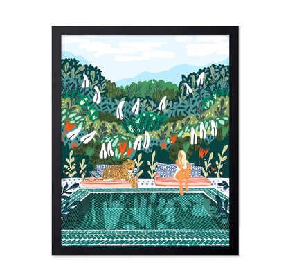 Poolside Leopard Escape