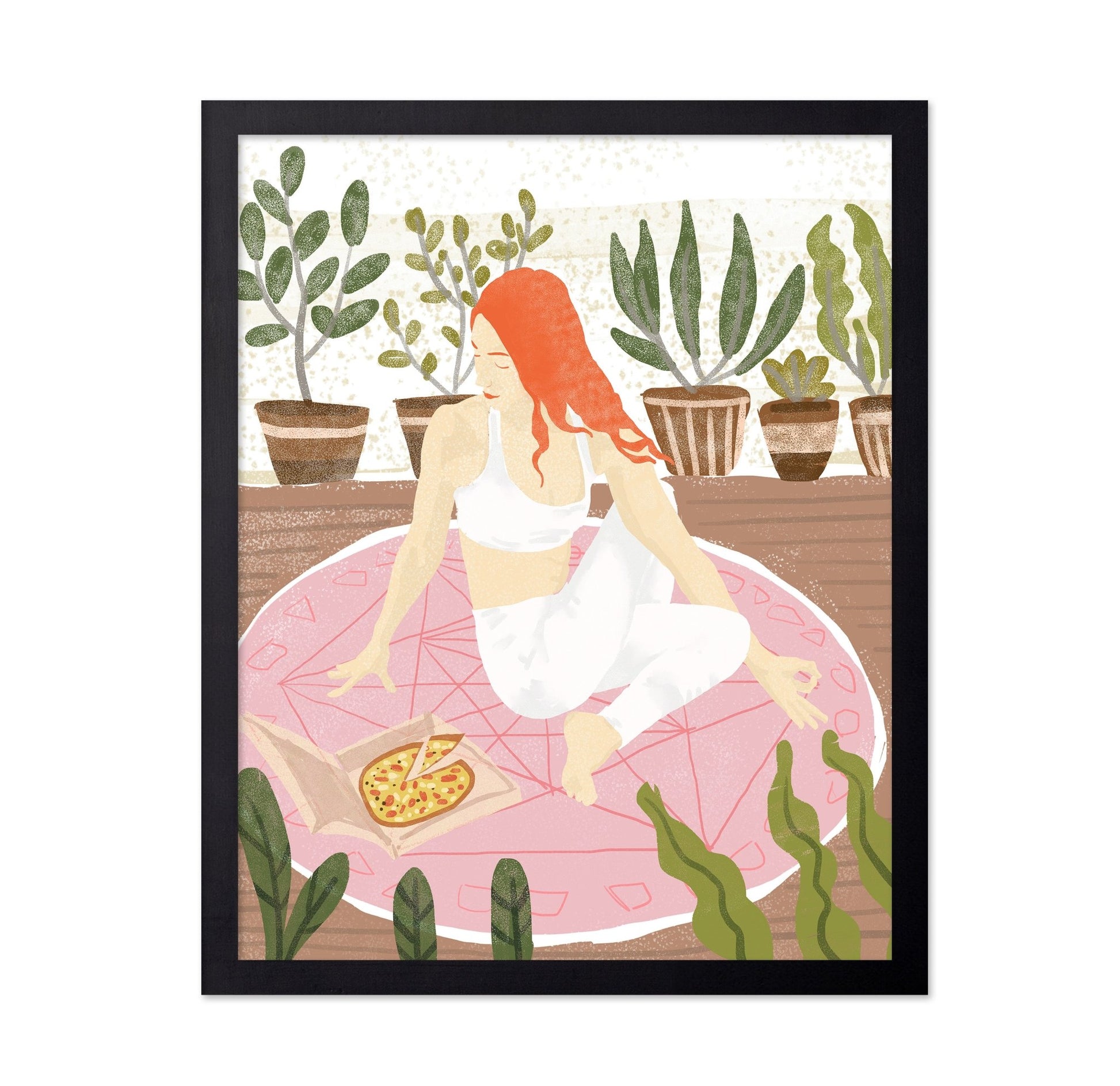 Cozy Yoga Pizza Moment
