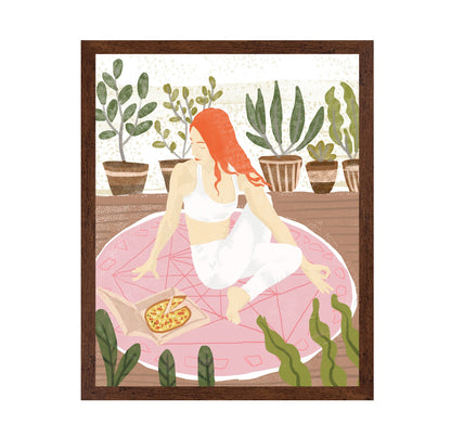 Cozy Yoga Pizza Moment